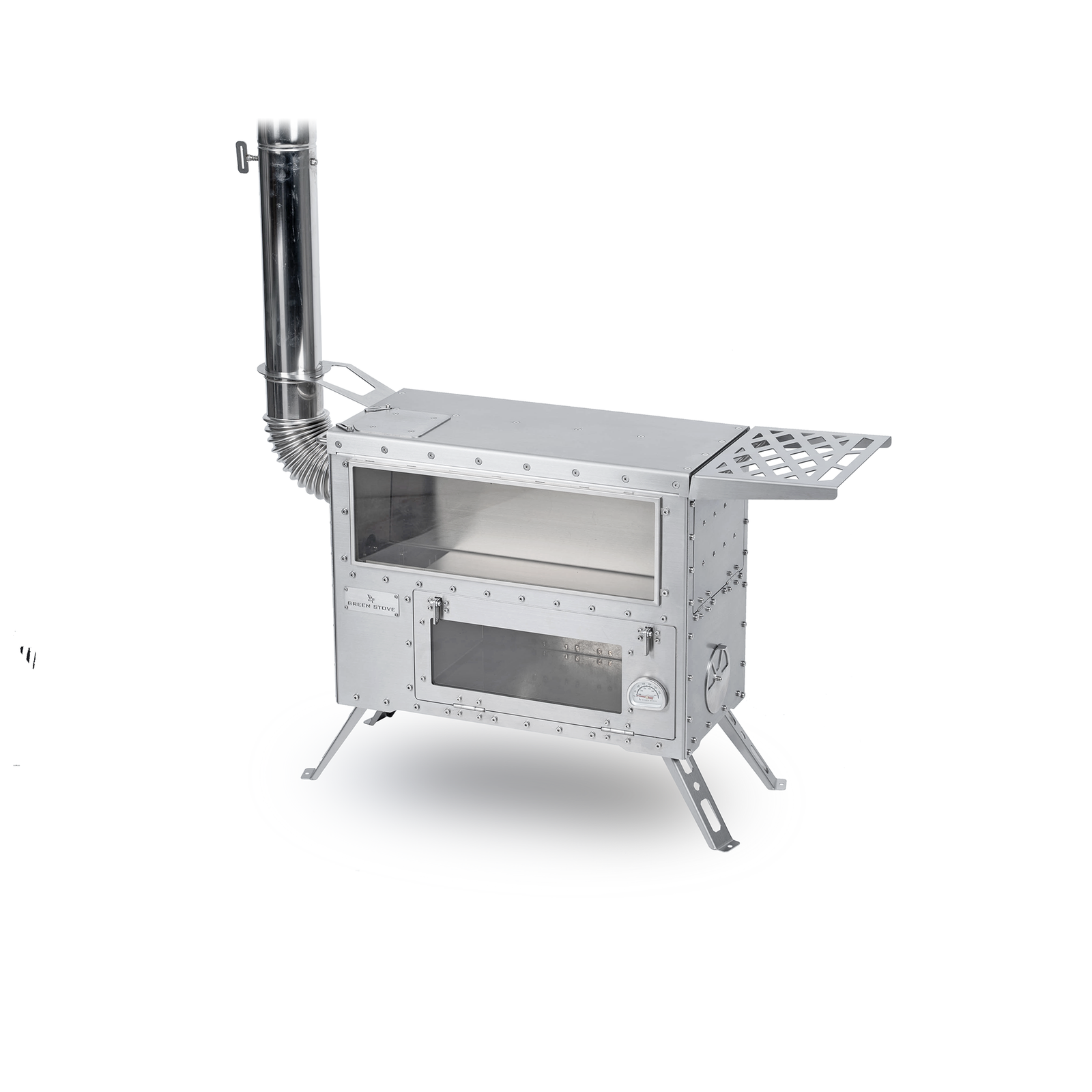 GREEN STOVE Hori 5 Max – Pelet ve Odun Yakıtlı Fırınlı Çok Fonksiyonlu Sıcak Çadır Kamp Sobası - Görsel 4