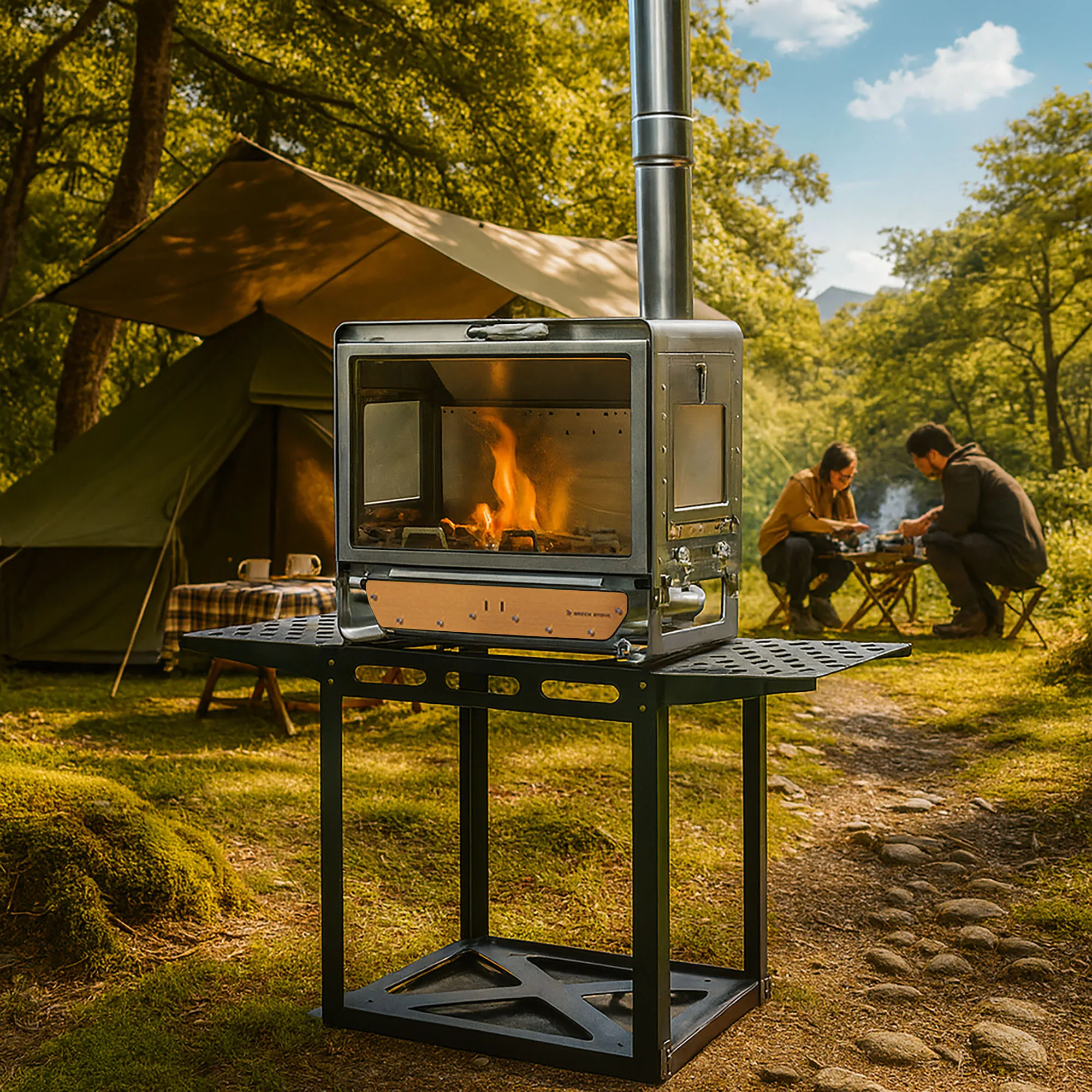 Table Max Paslanmaz Çelik Odun Sobası | Taşınabilir Kamp, Çadır ve Karavan Sobası - Görsel 2